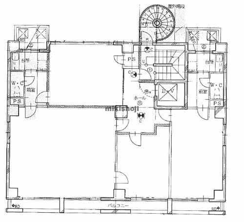 中央区北のＷａｌｌ ａｎｎｅｘ 平面1