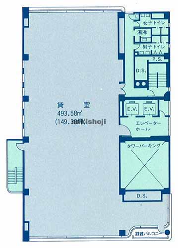 中央の三井住友銀行仙台ビル 平面1