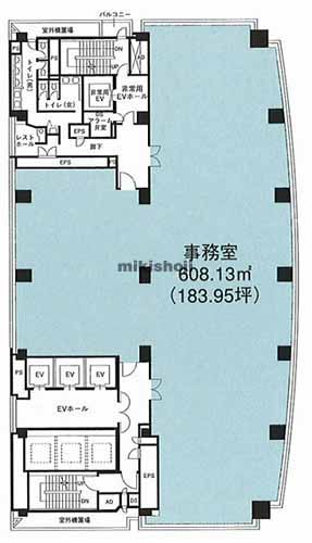 本町・花京院・錦町の大樹生命仙台本町ビル（アジュール仙台） 平面1