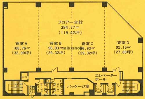 中通の秋銀・明治安田ビル 平面1