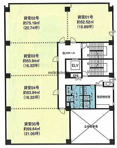 大町の秋田大町ビル 平面1