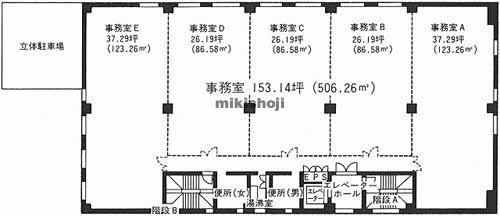 山王の三井住友海上秋田ビル 平面1