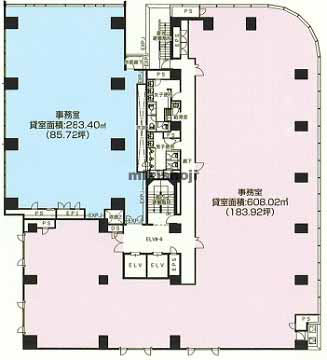 新横浜のメットライフ新横浜ビル 平面1
