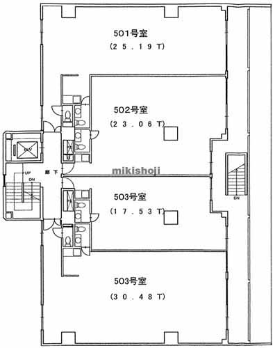 鶴屋町・台町・沢渡のカーサブランカビル 平面1