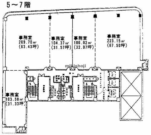 西区その他のウエインズ＆イッセイ横浜ビル 平面1