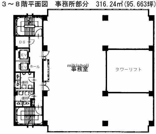 関内のミナトイセビル 平面1