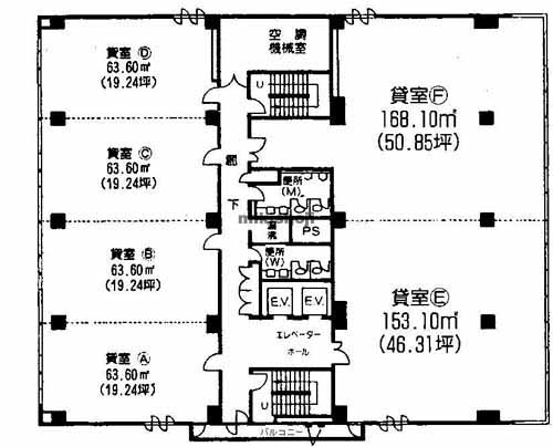 新横浜第一生命ビルディング 平面1