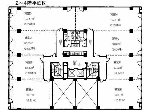 関内の大樹生命横浜桜木町ビル 平面1