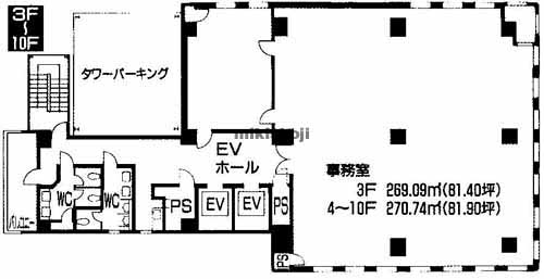 ルーシッドスクエア横浜ウエストビル 平面1