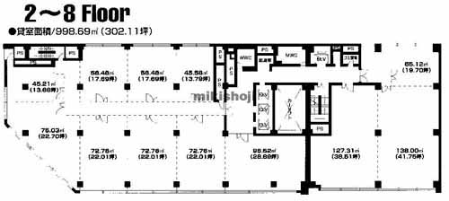 関内のＬＩＳＴ　ＥＡＳＴ　ＢＬＤ． 平面1