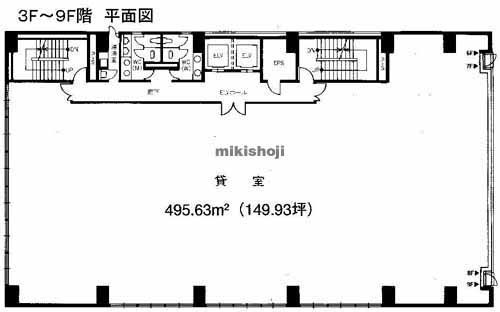 新横浜の共立新横浜ビル 平面1