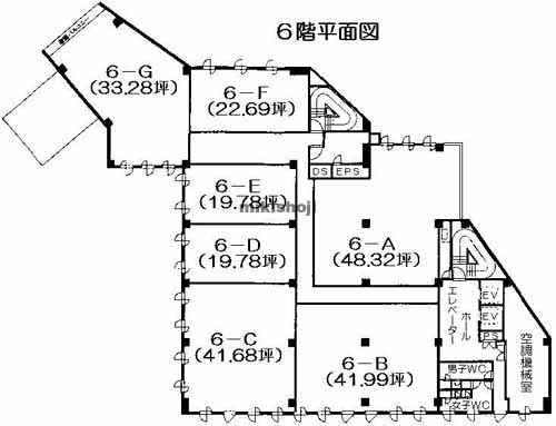 高島の崎陽軒ビルヨコハマ・ジャスト１号館 平面1