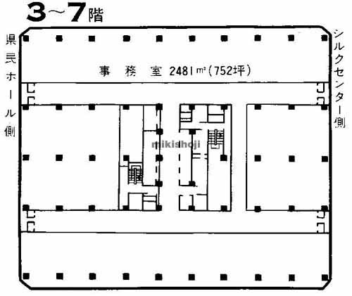 山下町・日本大通の産業貿易センタービル 平面1