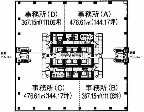 アクアリアタワー横浜（高層棟） 平面1