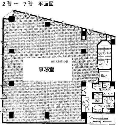 中区その他の長者町デュオビル 平面1