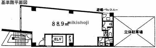 中区その他の第６吉本ビル 平面1