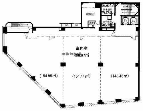 川崎区のオーシー川崎ビル 平面1