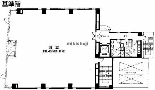 藤沢市の藤沢トーセイビルⅡ 平面1