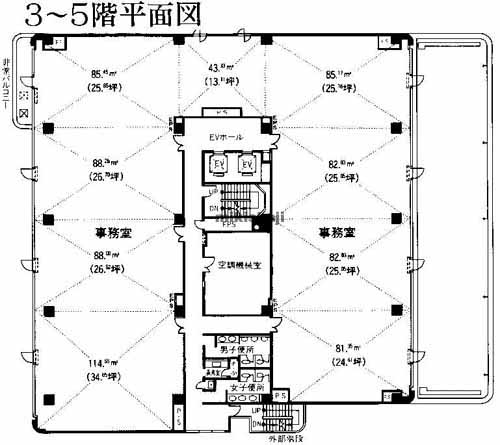 藤沢市の日本生命南藤沢ビル 平面1