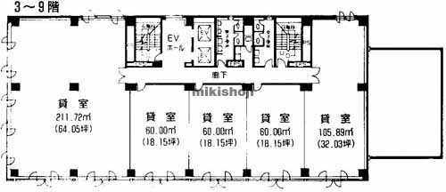相模原市の相模原第一生命ビルディング 平面1