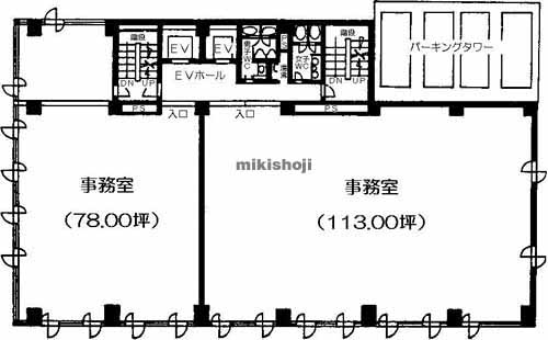 中区その他のＷＩＮＣＫＬＥＲ　ＢＬＤＧ． 平面1