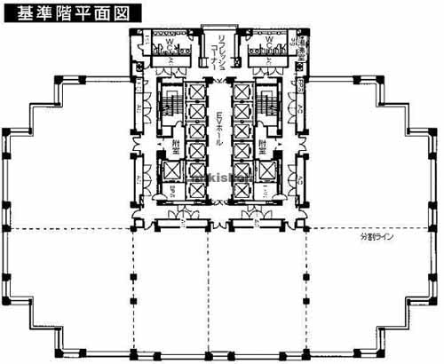 桜木町・新港町の日石横浜ビル 平面1