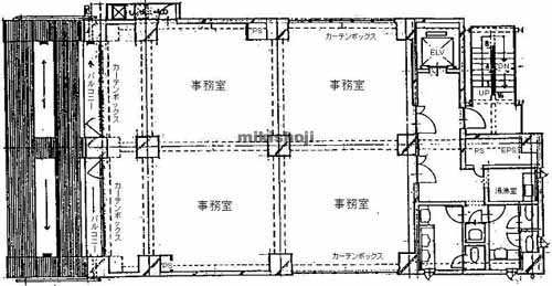 山下町・日本大通のヴァルス山下町ビル 平面1