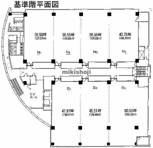 都筑区のセンター南ビル 平面1