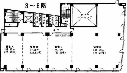 小田原市の小田原第一生命ビル 平面1