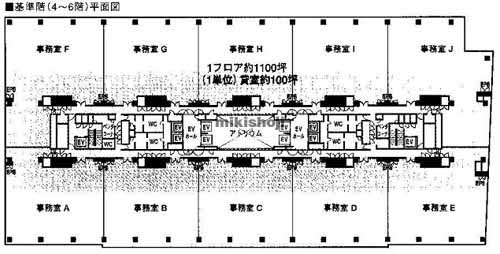 新浦島町・新子安のオルトヨコハマ・ビジネスセンタービル 平面1