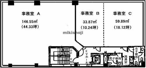 厚木市のハラダ中町ビル 平面1