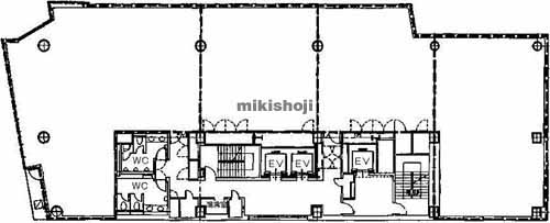 川崎区のパシフィックマークス川崎 平面1