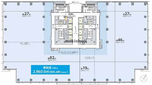 みなとみらいのＯＣＥＡＮ　ＧＡＴＥ　ＭＩＮＡＴＯＭＩＲＡＩ 平面1