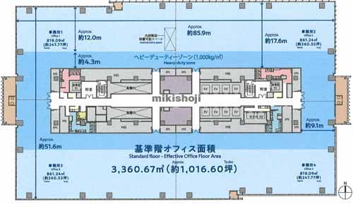 みなとみらいの横浜シンフォステージ　ウエストタワー 平面1