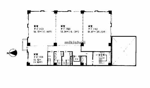 名駅・那古野の志摩ビル 平面1