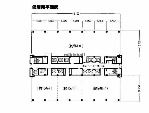 名駅南・平池町の住友生命名古屋ビル 平面1