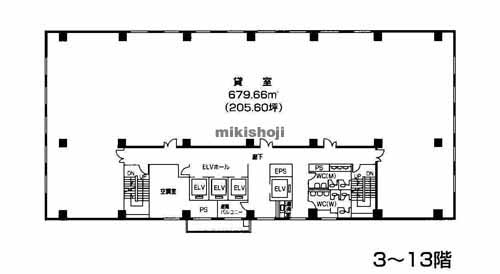 浜松市全域の浜松第一生命日通ビル 平面1