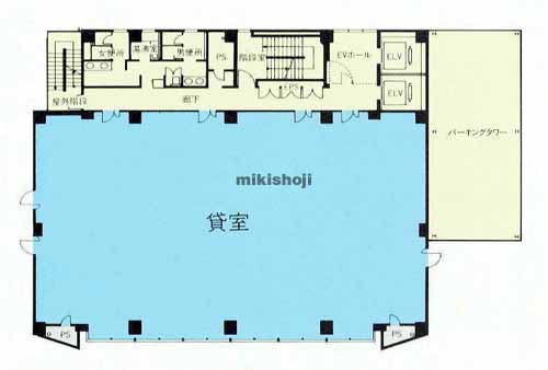 岐阜市全域の岐阜スカイウォールビルディング 平面1