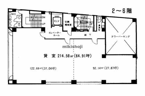 浜松市全域の浜松元城町第一ビルディング 平面1