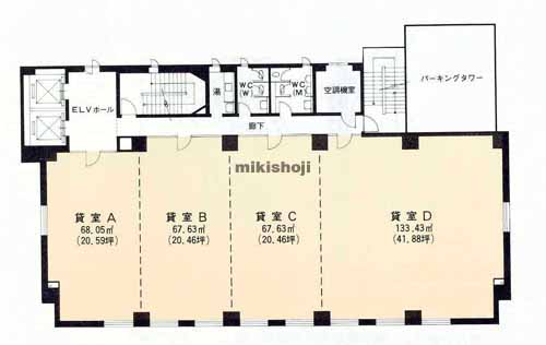 一宮市全域の朝日生命一宮ビル 平面1