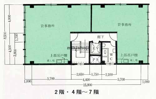 牛島町・則武新町3丁目のカネヒサビル 平面1