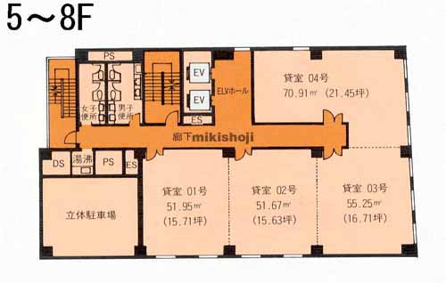 浜松市全域の出雲殿互助会連尺ビル 平面1