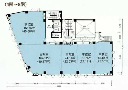 沼津市全域のファース沼津ビル(旧:大樹生命沼津大手町第二ﾋﾞﾙ) 平面1