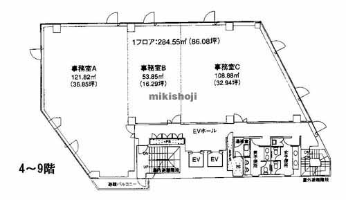 熱田区全域の名鉄金山第一ビル 平面1