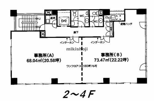 中区その他のＡ.Ｓビル金山 平面1
