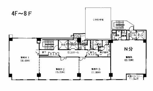 東桜・泉・葵の千種ファーストビルＮ 平面1