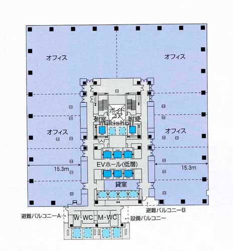 名駅・那古野のミッドランド スクエア 平面1