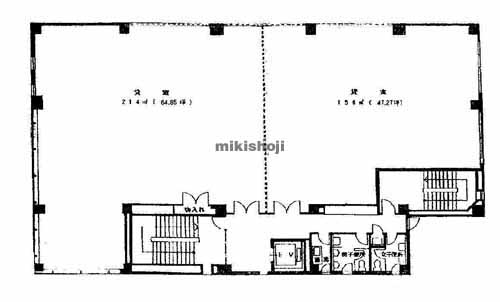 桑名市全域の山松本社ビル 平面1