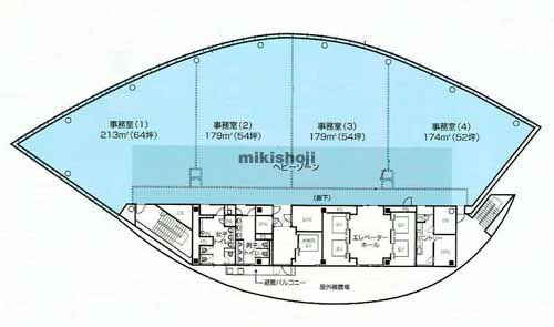 名駅・那古野の名古屋ビルディング 平面1