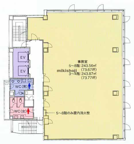那古野・名駅の合人社名駅３ビル 平面1